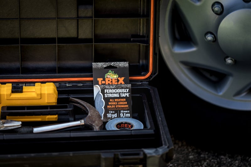 T-REX Ferociously Strong Tape, Mighty Rolls, 1 Inch x 10 Yards Each, Dark Gunmetal Gray, Case of 9 Rolls (241330) - Image 4